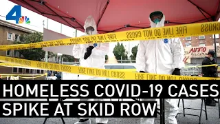 COVID-19 Cases Spike at Skid Row Homeless Shelter | NBCLA