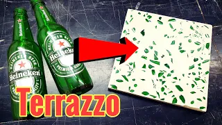 Making Terrazzo out of old glass bottles