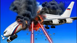 13 Minutes Ago! Russian IL-96 Plane Carrying President Putin Destroyed by Newest US Laser Weapon