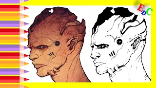 How to draw Standard alien drawing Step by step || Alien face drawing Look like a Man.