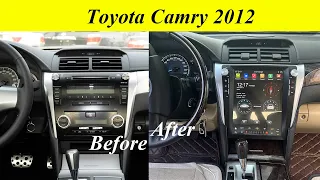 Installation: Tesla style car stereo for toyota camry 2012-2015 year