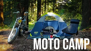 Solo Motorcycle Camping in King's Mountain | Nature ASMR