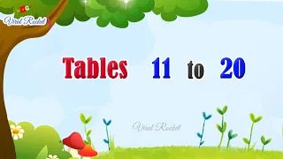 Easy Tables 11 to 20 in English/ Learn  Multiplication Tables from 11 to 20/Times Tables/Learn Math