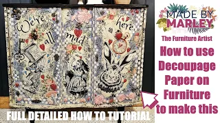 How to use decoupage paper on furniture