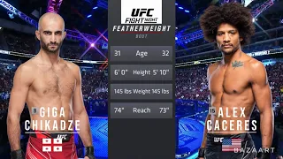 GIGA CHIKADZE VS ALEX CACERES FULL FIGHT UFC FIGHT NIGHT