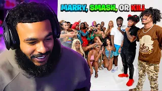 ClarenceNyc Reacts To King Cid Marry, Smash, Or Kill! | 20 Girls!