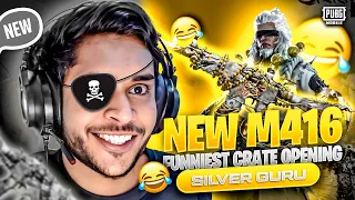 New Silver Guru 🔥 M416 With On Hot Effect 😍Crate Opening In Gangster Style Gone Funniest 😂