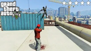 GTA 5 - Franklin's FIVE STAR COP BATTLE At The ALTA CONSTRUCTION SITE (GTA V Funny Moments)