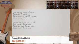 🎸 Sway - Michael Bublé Guitar Backing Track with chords and lyrics