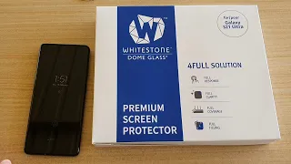 Unboxing the WHITESTONE Dome Glass E-Jig Tempered Glass Screen Protector For Galaxy S21 Ultra