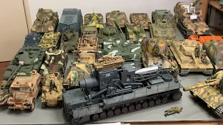 1/35 scale tanks and railway guns showcase on past builds