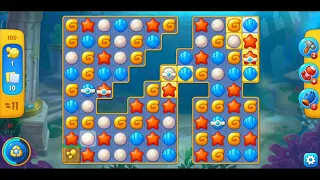 Fishdom level 100 | HARD LEVEL | clear all the tiles and collect all the gold nuggets