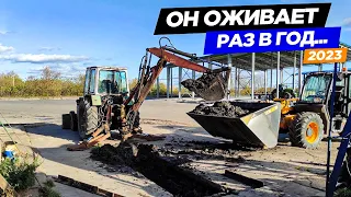 Чистим яму на колхозной мойке на ЮМЗ-6КЛ. Заменил моторное масло и боковые ножи глубокорыхлителя.