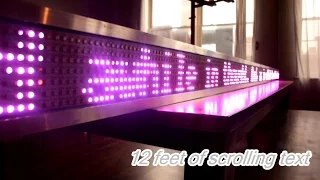 Build a giant scrolling LED text display for about $15 per foot