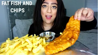 HUGE FISH AND CHIPS MUKBANG | SAVAGE EATING