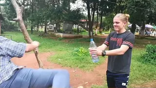 Cameroonian zoo bottle cap challenge