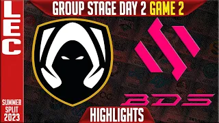 TH vs BDS Highlights Game 2 | LEC Summer 2023 Groups Day 2 | Team Heretics vs Team BDS G2