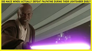 Did Mace Windu Actually Defeat Palpatine During Their Lightsaber Duel?