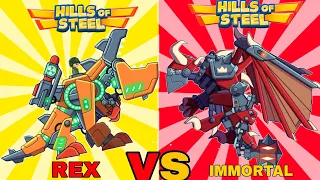 HILLS OF STEEL NEW TANK REX VS IMMORTAL MAX LVL15