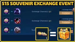 515 SOUVENIR EXCHANGE TO STUN & EPIC SKIN? MOBILE LEGENDS