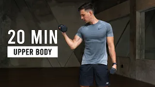 20 Min Upper Body Dumbbell Workout (Chest & Arms)