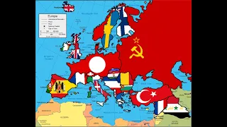 Flag map of Europe 1940