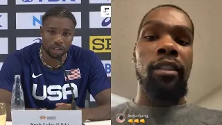 NBA Players react to Noah Lyles comment on NBA champs being called World Champs