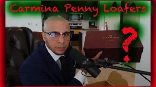 Unboxing $550 Carmina Penny Loafers in Burgundy Museum…