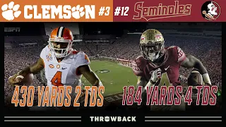 Watson & Dalvin Under the Lights Duel! (#3 Clemson vs. #17 Florida State 2016, October 29)