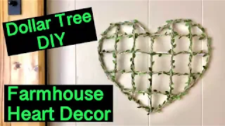 Farmhouse Heart Decor Dollar Tree!!
