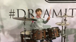 Sebastian Lander the London Drum Show 2016.