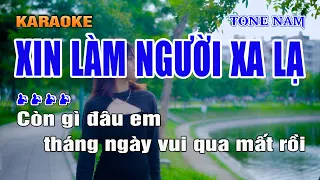 Xin Làm Người Xa Lạ Karaoke Nhạc Sống Tone Nam D#m PHỐI MỚI  I Karaoke Lâm Hiền