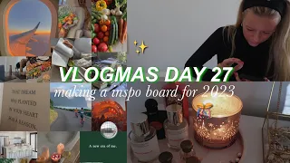 VLOGMAS DAY 27 | making a 2023 vision board + getting chatty about skincare!!