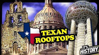 What's on the rooftops of famous Texan buildings?