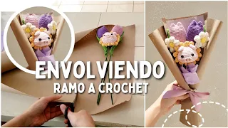 ENVOLVIENDO RAMO DE FLORES TEJIDAS 💐🧶 #crochet