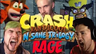 RAGE COMPILATION #2 (PewDiePie, Jacksepticeye, Markiplier)  | Crash Bandicoot N. Sane Trilogy