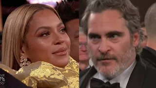 Beyonce Criticized For Not Giving Joaquin Phoenix Standing Ovation At Golden Globes