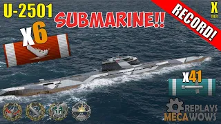 SUBMARINE U-2501 6 Kills & 223k Damage | World of Warships Gameplay