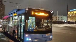 Троллейбус СВАРЗ-МАЗ-6275  на маршруте Т в Москве