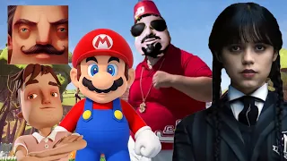 Hello Neighbor - New Neighbor Wednesday Addams skrr skibidi dop boy Mario Aaron History Gameplay