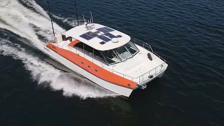 45' Custom East Asia Composites Catamaran "Gizmo" | SYM Highlight & 4K Yacht Stock Footage