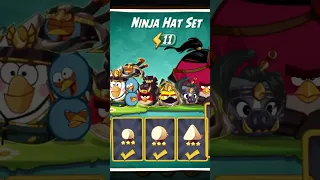 Ninja hat set evolution part 2 - full set lv3 (angry birds 2) #shorts