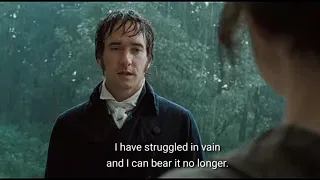 Pride and Prejudice Mr.Darcy's confession of his love to Miss Elizabeth ||  Cristine Estrera