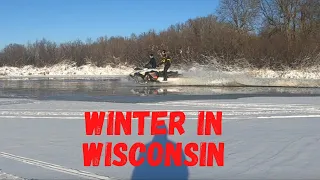 2021 Ski Doo Snowmobile water skipping