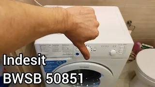 Обзор стиральной машины Indesit BWSB 50851 5kg | Заводской брак 👎