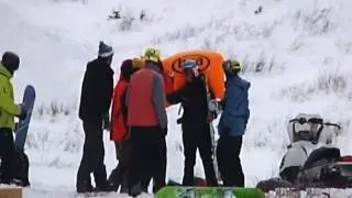 CBS Evening News with Scott Pelley - Airbag saves snowboarder from avalanche