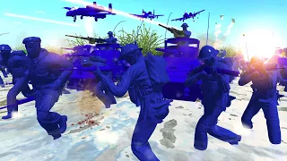 Blue Army Men's Invasion of the Green Swamp! - Men of War: Army Men Mod Battle Simulator