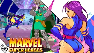 Marvel Super Heroes (Arcade / 1995) - Psylocke [Playthrough/LongPlay] [Hardest] マーヴル・スーパーヒーローズ