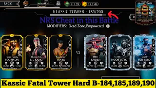 Klassic Fatal Tower Hard Battle 184 , 185 , 189 & 190 Fight + Reward | MK Mobile