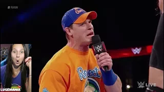 WWE Raw 9/11/17 John Cena Roman Reigns FAKE NEWS